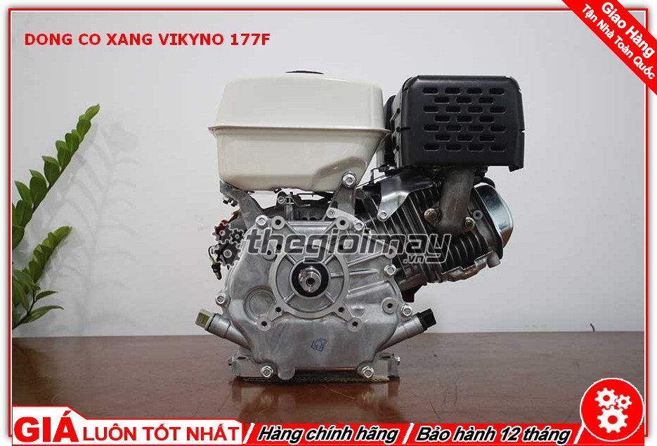 Động cơ xăng Vikyno 177F là sản phẩm được người tiêu thụ tin dùng trong chạy ghe xuồng, động cơ cho máy tuốt lúa, máy khoan cắt bê tông,