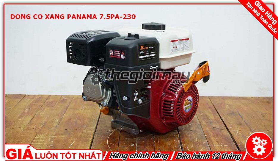 Động cơ xăng PANAMA 7.5 là sản phẩm được người tiêu thụ tin dùng trong chạy ghe xuồng, động cơ cho máy tuốt lúa, máy khoan cắt bê tông