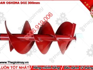 Mũi khoan Oshima đôi 300mm được lắp vào máy khoan đất 2P và 2PS của Oshima