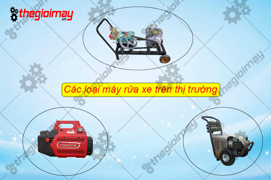 Các loại máy rửa xe trên thị trường