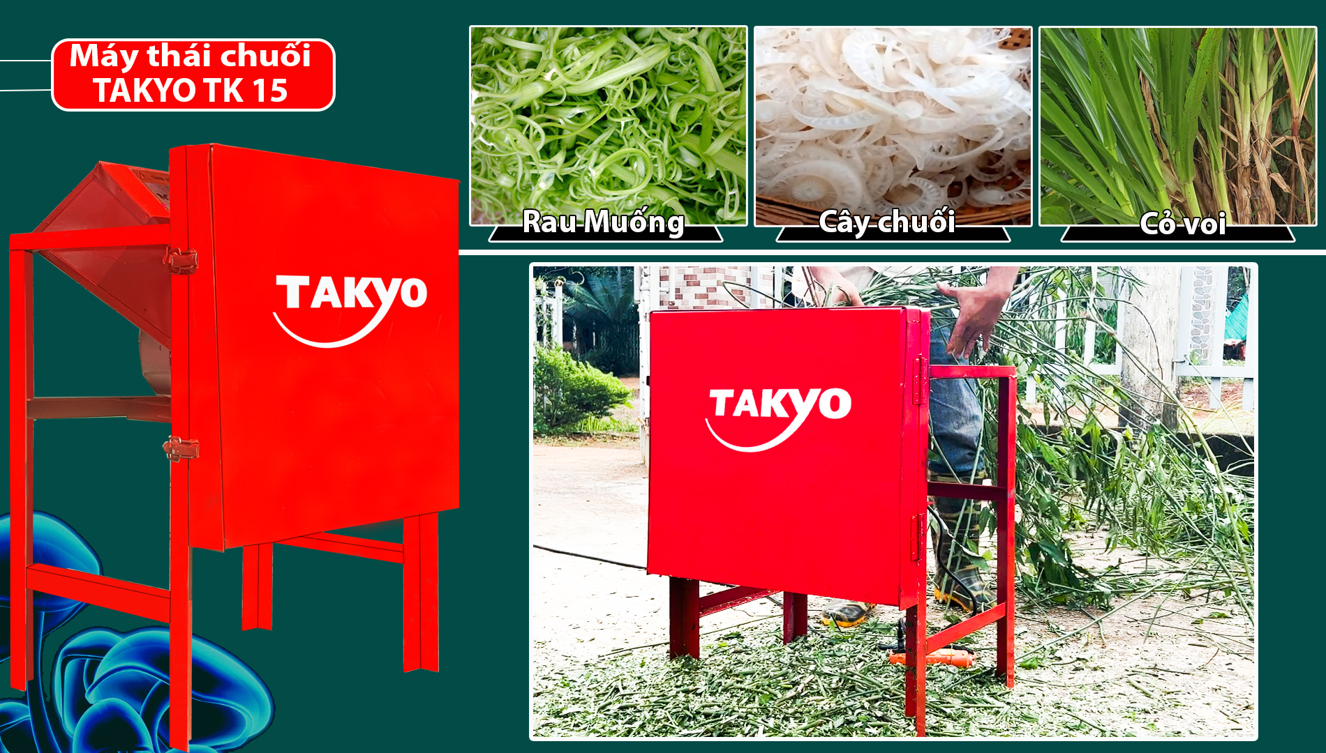 Máy thái cỏ Takyo TK 15