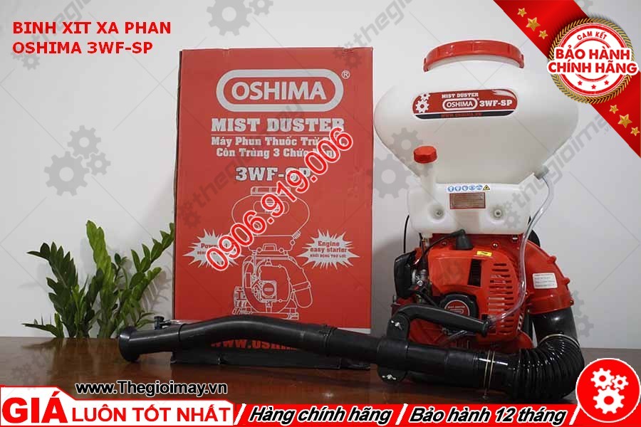 Bình xịt xạ phân Oshima 3WF-SP với khả năng phun xa cùng độ rông lớn cũng là một sản phẩm phổ biến trong việc phun thuốc khử trùng