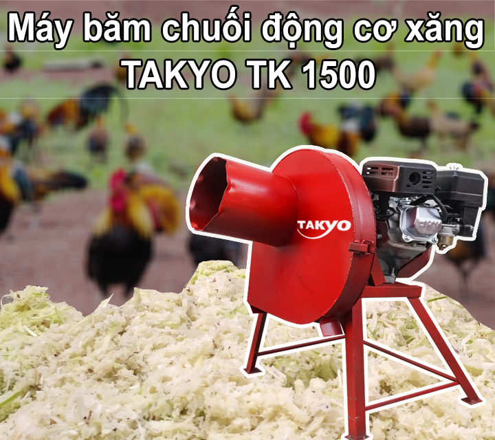 Máy băm chuối hỗn hợp động cơ xăng Takyo TK 55
