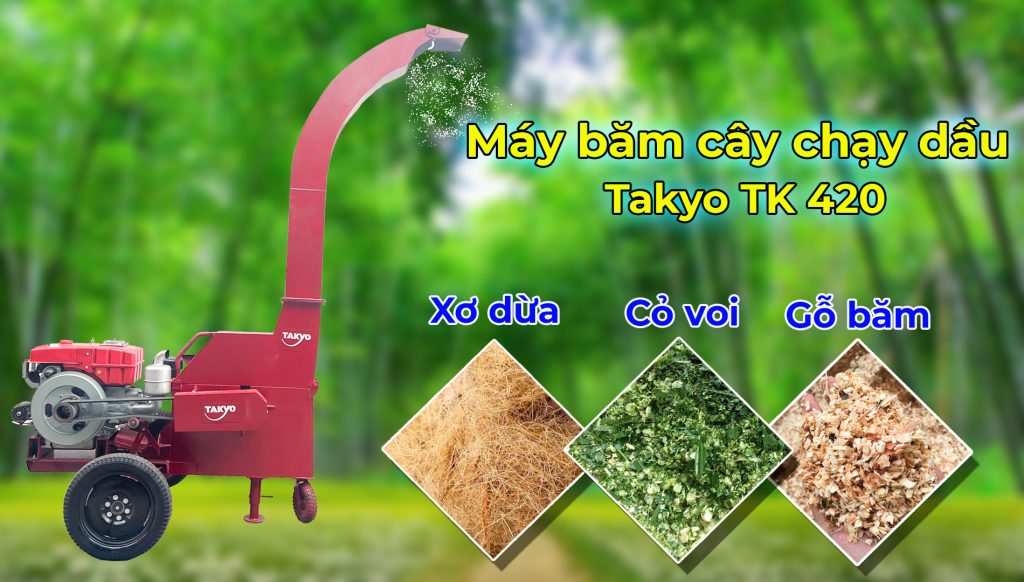 Máy băm cây chạy dầu Takyo TK 420