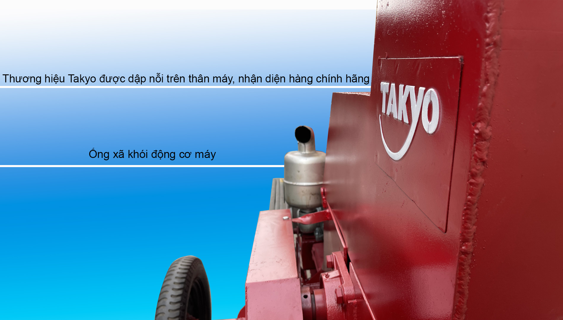 Nhận diện thương hiệu của máy băm cây Takyo TK 420