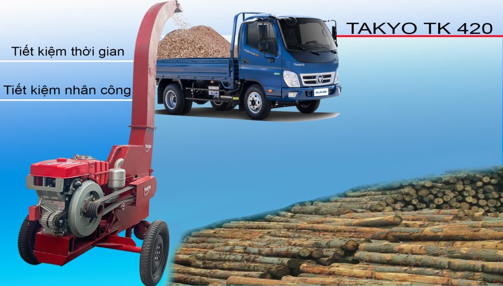 Ưu điểm sử dụng máy băm cây chạy dầu Takyo TK 420