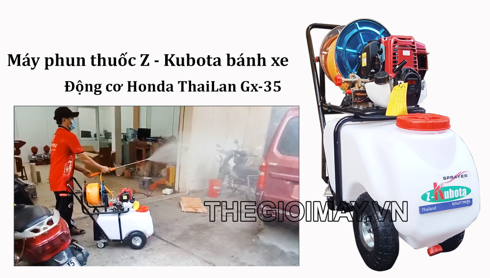 Xe máy phun thuốc Z -Kuobota động cơ Honda GX35 - Thailan