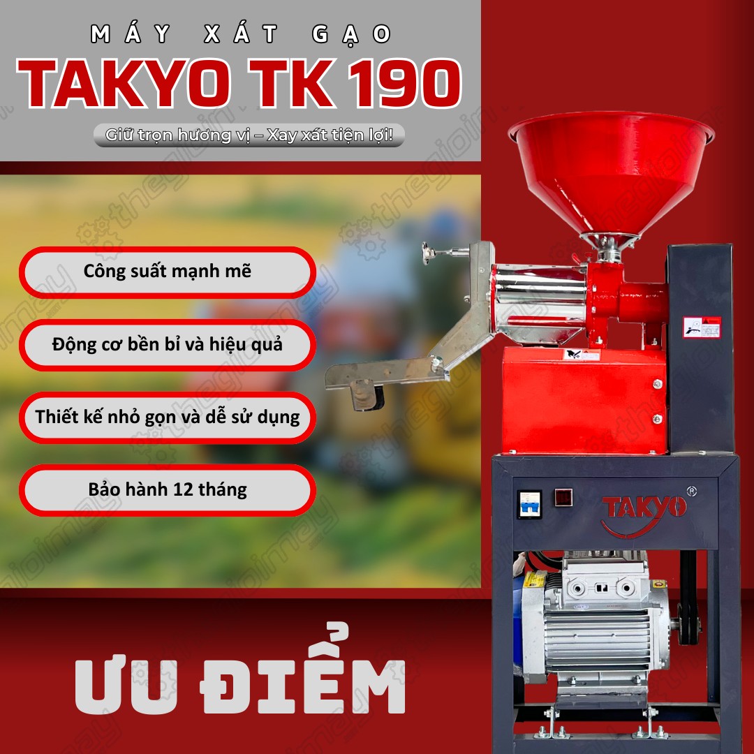 Ưu điểm máy xát gạo TAKYO TK 190