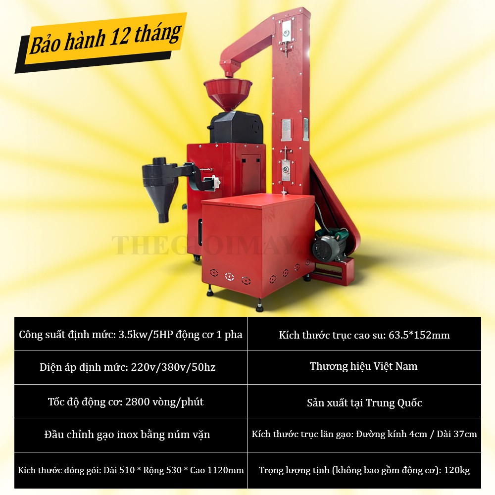 Thông số kỹ thuật máy xát gạo Takyo TK 250 T