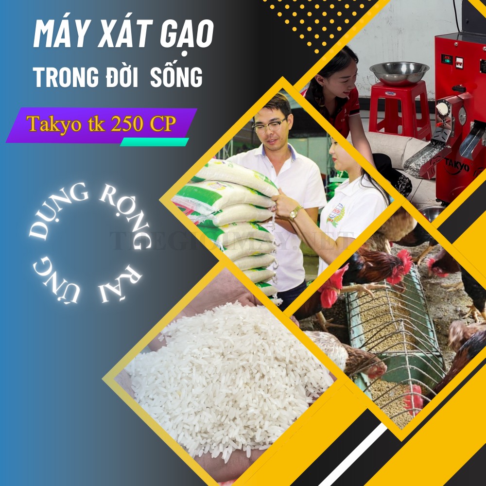 Ứng dụng rộng rãi của máy xát gạo gia đình Takyo TK 250 CP